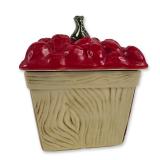 Vintage Ceramic Raspberry Crate Cookie Jar