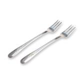 A Pair of H. & T. MFG. CO. Meadow Flower Silverplate Forks