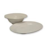2pc The Cellar Italy & ASA Germany White Serving Platter and Bowl
