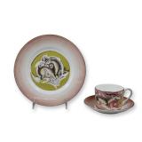 3pc Wedgwood Susie Cooper Genius Collection Recumbent Deer Fine Bone China Tea Set