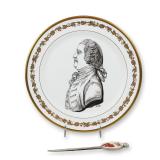 Two Wedgwood Commemorative Items including a Signed Portrait Plate and Enameled Letter Opener