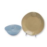 Two Wedgwood Portobello Road Glazed Ceramic Tableware - Bowl & Plate