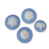 4pc Jasperware Cameos with Neoclassical Relief Decoration