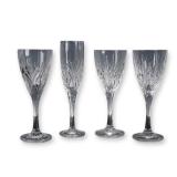 4pc Aura by Block Crystal Water & Champagne Glasses