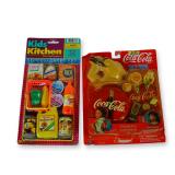 A Pair of Vintage 1998 Toy Playsets, JA-RU Kids Kitchen and Trendmasters Coca-Cola, Plastic and