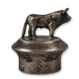 Sterling Silver Bull Figural Wine Bottle Stopper