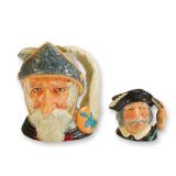 2pc Royal Doulton Character Jugs, Don Quixote and Sancho Panca