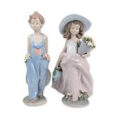 2pc Lladro Porcelain Figurines,  Pocket Full of Wishes 01007650 & A Wish Come True 01007676