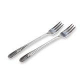 A Pair of Holmes & Tuttle Silverplate Meadow Flower Pattern Forks