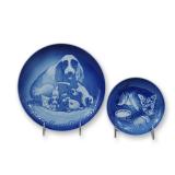 2pc Bing and Grondahl Copenhagen Porcelain Mothers Day Plates