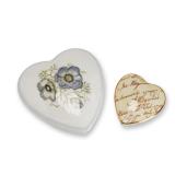 2pc Wedgwood Bone China Heart Shaped Trinket Boxes