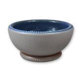 Wedgwood Norman Wilson Footed Bowl with Cobalt Blue and Crackle Glaze
