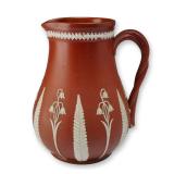 Mid-19th Century Dudson Red Stoneware Jug in a Wedgwood Pattern