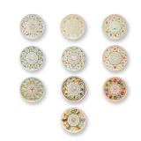 10pc Wedgwood Queen's Ware Calendar Plates, 1990-1999