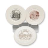 3pc Wedgwood Commemorative Earthenware Plates with Travel and Historical Themes
