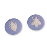 Pair of Jasperware Style Ceramic Insect Cameos