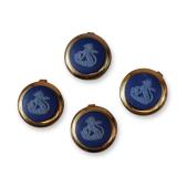 A Set of Four Wedgwood Gold-Toned Jasperware Button Covers