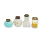 A Collection of 4 Victorian EAPG Vintage Salt Shakers