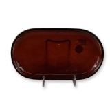 Wedgwood Topaz Amber Glass Jewelry Tray