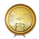 Co-Operative Flint EAPG Amber Pressed Glass Tray