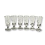 A Collection of Six Pabst Blue Ribbon Bock Beer Stemmed Goblets