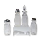 A Collection of Four American Pressed Glass Cruetware Pieces