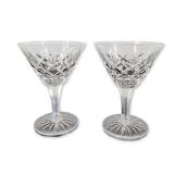 Pair of Cut Crystal Champagne Glasses