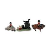 3pc Norman Thelwell Ceramic Figurines by Beswick and Royal Doulton