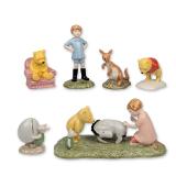 6pc Royal Doulton Winnie the Pooh Porcelain Figurines