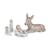 4pc Lladro and Nao Porcelain Figurines and Ornaments