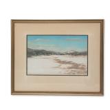 Gertrude Hough Patterson (American 1882-1952) Pastel on Paper, Winter Landscape, Signed