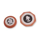 Pair of Wedgwood Tri-Color Jasperware Medallions