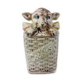 McCoy Pottery Lamb in Basket Cookie Jar