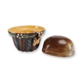 A Pair of Vintage Pottery Kugelhopf and Pudding Molds