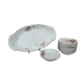 10pc Austrian Porcelain Platter and Bowls