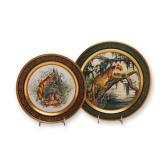 2pc Pickard China Limited Edition Wildlife Plates by James L. Lockhart including American Panther
