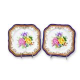 Noritake Hand-Painted Floral Porcelain Cabinet Plates