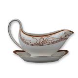 2pc Wedgwood Gravy Boat with Liner Plate in the Paris Pattern