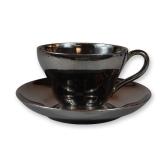 2pc Wedgwood Silver Luster Teacup and Saucer
