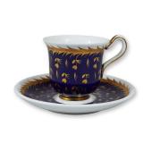 2pc Wedgwood St. James Pattern Bone China Demitasse Cup and Saucer
