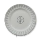 Wedgwood Orient Line Gray Transfer-Printed Fouled Anchor Pattern Plate