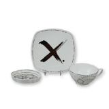 Three Pieces of Wedgwood Bone China including Susie Cooper Design and Commemorative Plate