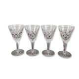 4pc Cut Crystal Stemware Glasses
