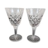 Pair of Cut Crystal Wine Glasses