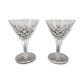 Pair of Cut Crystal Stemmed Coupes