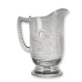 United States Glass Co. No. 6405 Panelled Swan EAPG Water Pitcher