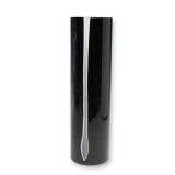 Kelly Hoppen for Wedgwood Crystal Cylinder Cut 30 Black Grey and Clear Cased Glass Vase