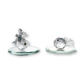 4pc Swarovski Silver Crystal Fish Figurines