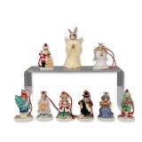 9pc Royal Doulton Bunnykins Christmas Figurine and Ornaments