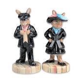 2pc Royal Doulton Bunnykins Pearly King and Queen Figurines